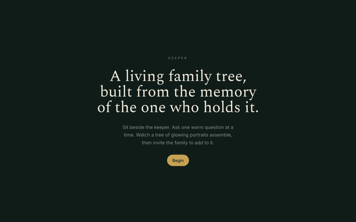 Keeper, Family memories, kept forever