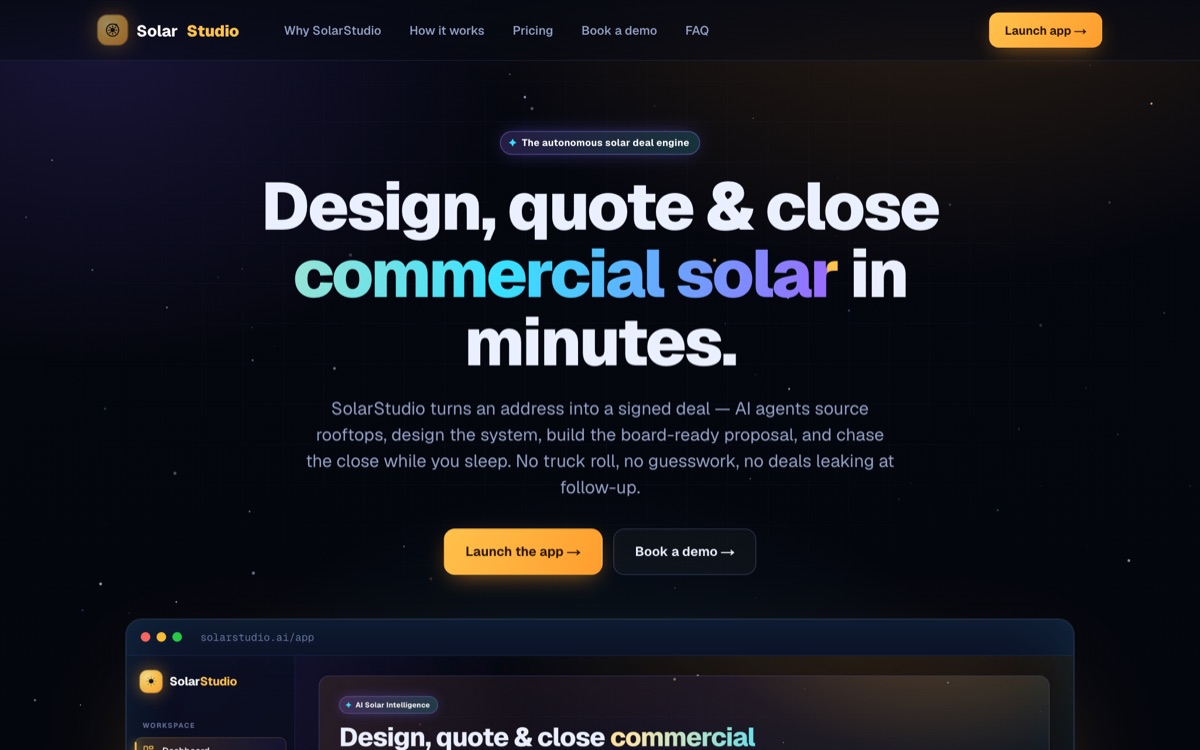 SolarStudio, Solar sales CRM with proposals & e-signature